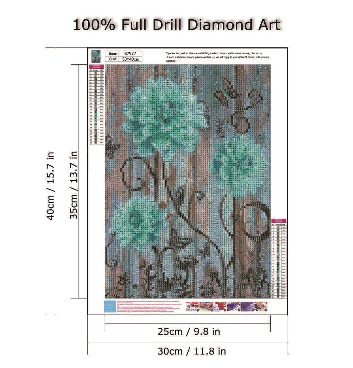 Rustic Flower Diamond Painting Kits for Adults,Farmhouse 5D Diamond Art Kits  for Adults Beginner, DIY Full Drill Diamond Dots Paintings for Adults Home  Decor 12 x 16 Inch 