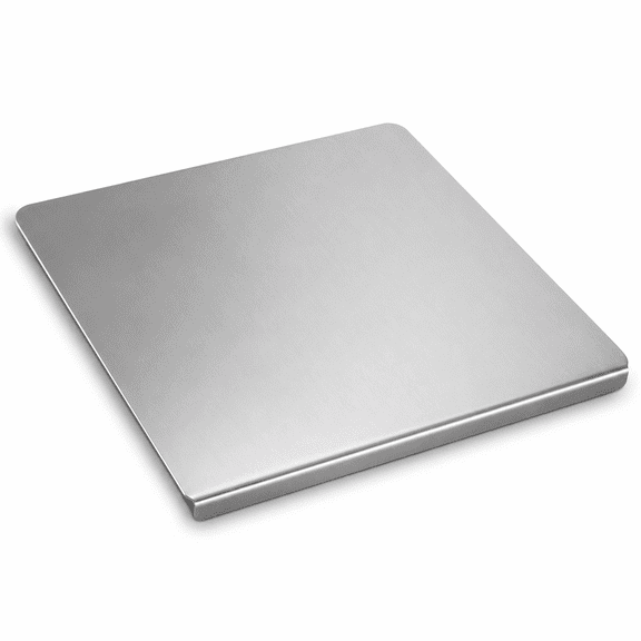 PLERISE Stainless Steel Kneading Mat, Dual-Use Cutting Board for Meat and Vegetables, 15.7 x 11.8 Inches, Silver, 1 Pack