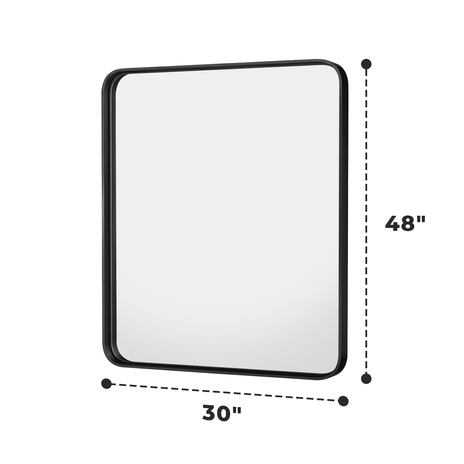 Alvantor Premium Shatterproof Metal Framed Vanity Bathroom Mirror With Rounded Corners