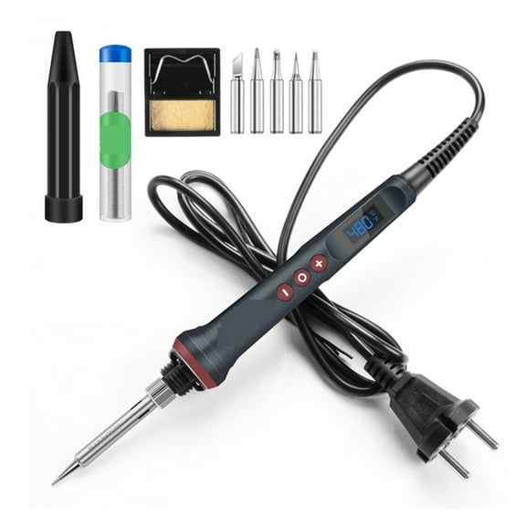 Electric Soldering Iron,Digital Temp Adjustment Automatic Sleep Internal Thermal Ceramic Heating,Electronic Welding Tools
