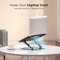 thumbnail image 5 of Laptop Stand for Desk, KEXIN Aluminum Adjustable Stand of Laptop for Mac / HP / Dell / Samsung, 10-16 inches Foldable Computer Holder, 5 of 10