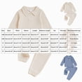 thumbnail image 3 of HFHAPW Toddler Boy Clothes Fall Outfits Knit Collared Pullover Sweatshirt Pants Winter Clothing 0 6 12 18 Months 2T 3T 4T 5T 6T 7T 8T 9T(Khaki,2-3 Y), 3 of 4