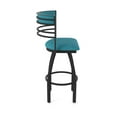 thumbnail image 4 of 860 Hunter 30" Swivel Bar Stool with Black Wrinkle Finish and Graph Tidal Seat and Back, 4 of 5