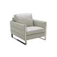thumbnail image 4 of Light Grey Italian Leather Living Room Sofa Set 3Pcs J&M Constantin Contemporary, 4 of 8