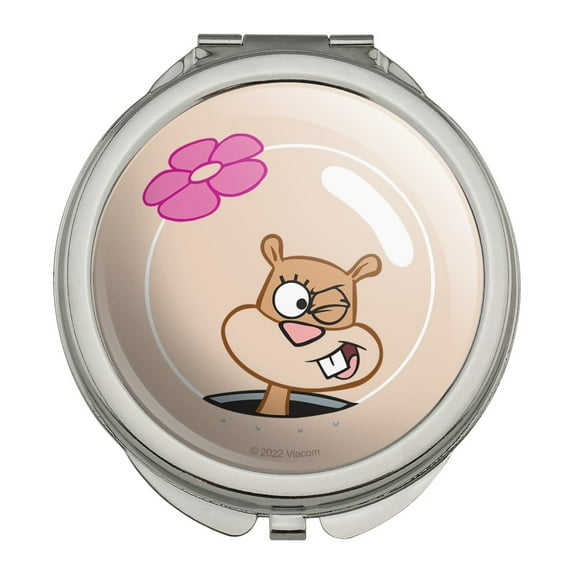 SpongeBob Sandy Wink Face Compact Travel Purse Handbag Makeup Mirror
