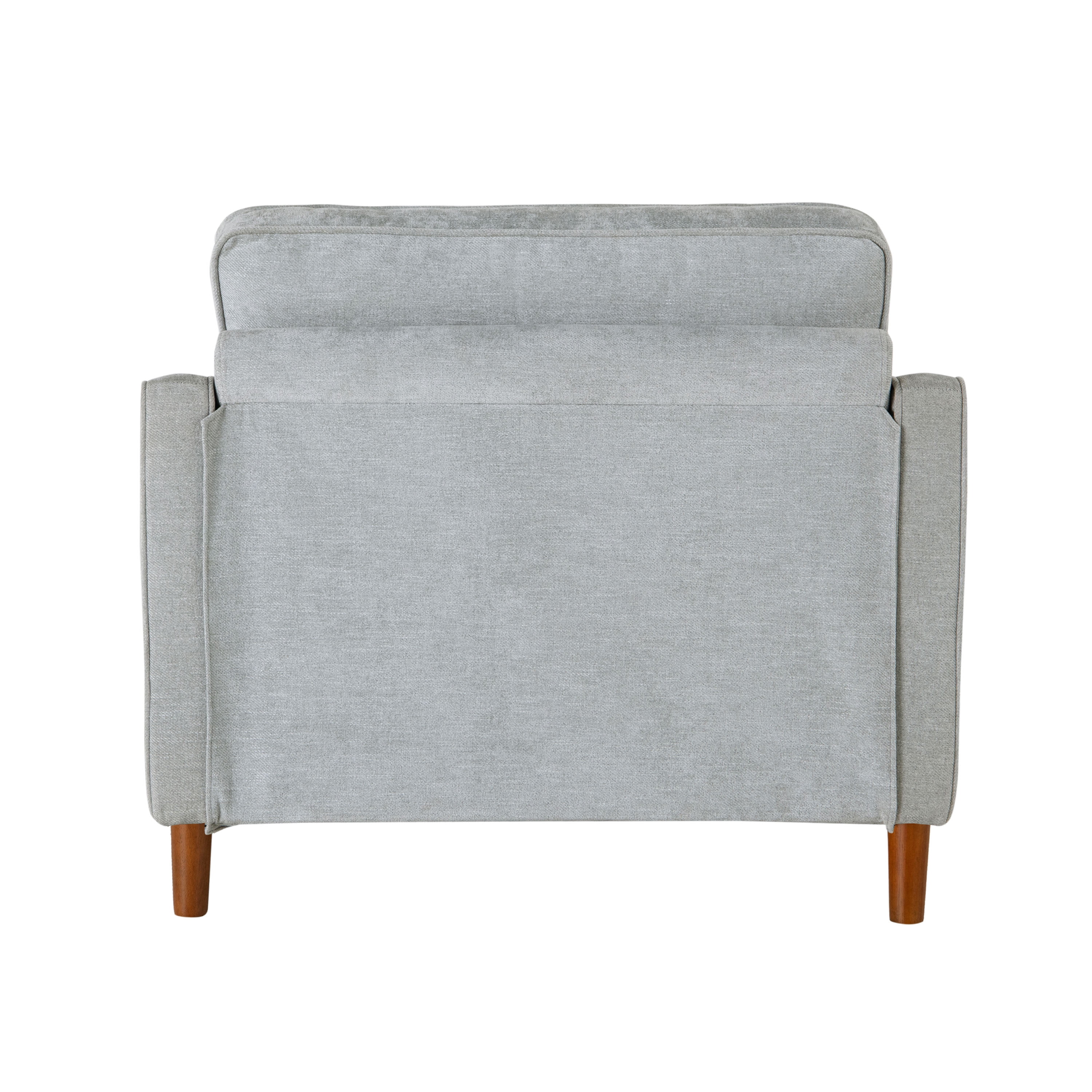 Studio Living Sanborn Modern Arm Chair, Light Gray Woven Fabric