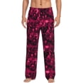 thumbnail image 2 of Lsque Burgundy Tie Dye Print Men's Pajama Pants, Lounge Pant - Comfortable Home Wear,Elastic Waistband, Stylish Design-X-Large, 2 of 9