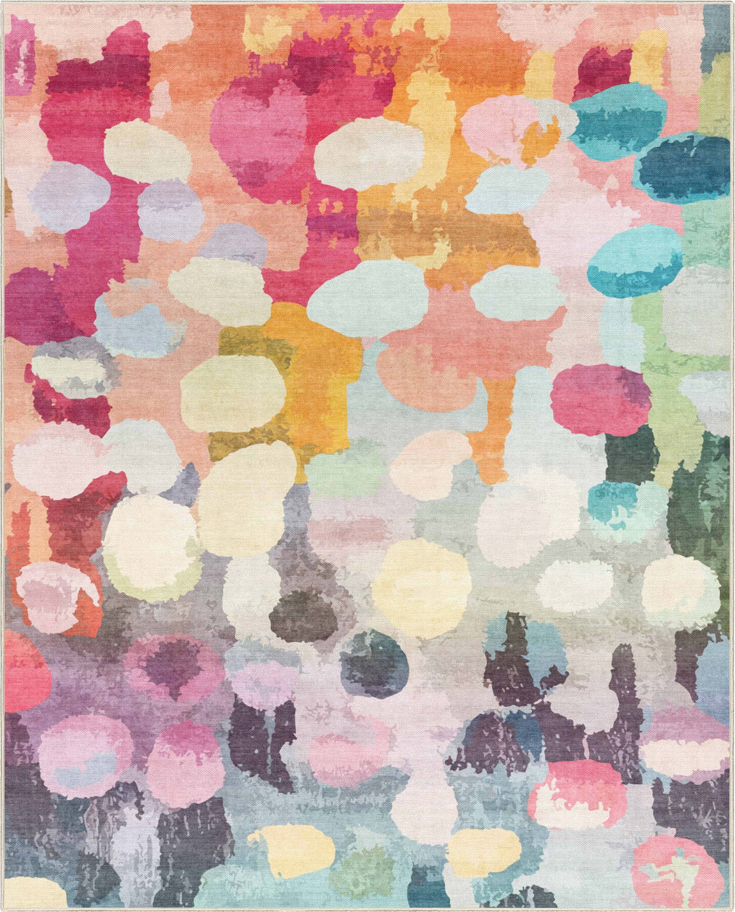 Well Woven Galets Aquarelle 7'7" x 9'10" Rug – Vibrant Multicolor, Stain-Resistant & Easy to Clean