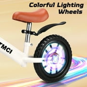 WLRETMCI Toddler Balance Bicycle Kids Training Bike Height Adjustable Bicycle for Toddler 2-5 Years Old Kid Baby Bike, White