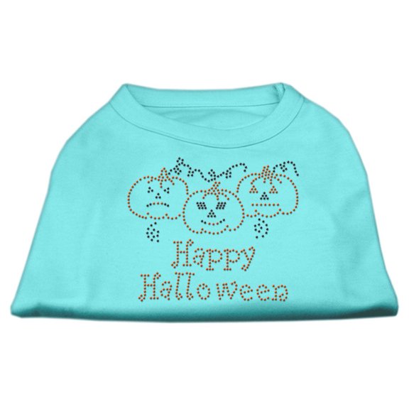 Halloween Pet Dog Cat Shirt Rhinestone, "Happy Halloween"