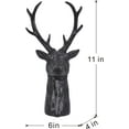 thumbnail image 6 of A&B Home Deer Head Sculpture - Deer Figurine Black Statue Home Decor, Table Centerpiece Display for Living Room Bedroom Office, 6" x 4" x 11", 6 of 8