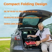 ENGWE 4 Wheel Electric Mobility Scooter for Seniors & Adults Foldable Lightweight Mobility Scooter with Removable Dual Battery 20 Miles Long Range Electric Scooter Powered Wheelchiar for Travel Blue