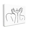 thumbnail image 3 of Stupell Industries Woman Face Outline Doodle Abstract Painting Gallery Wrapped Canvas Print Wall Art, 30 x 24, 3 of 7