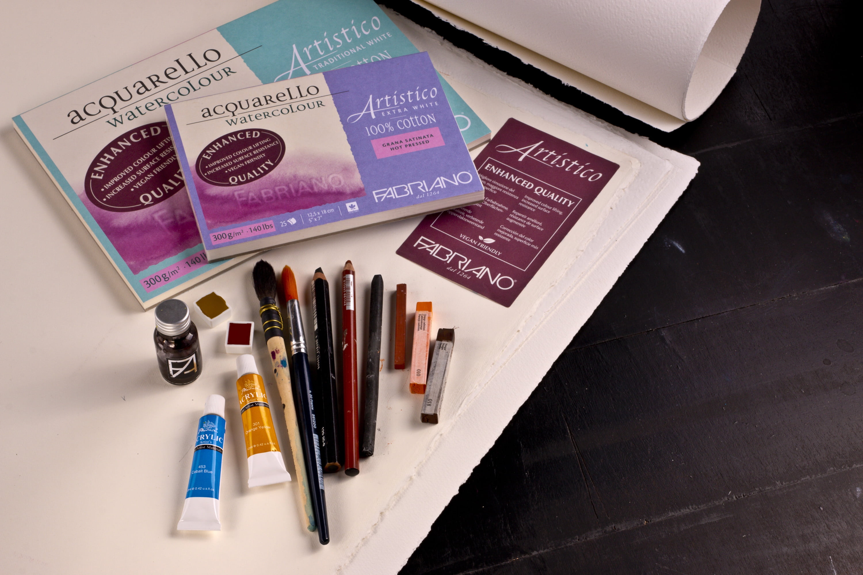 Fabriano Artistico Traditional White Watercolor Block, 140 lb./300 gsm, Cold Press, 15 Sheets, 14 in x 20 in