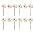 thumbnail image 1 of Kearding 12 piezas de flores artificiales ramo falso hogar jardín interior al aire libre para boda autoensamblaje adornos de fiesta blanco Type2 NO2, 1 of 6
