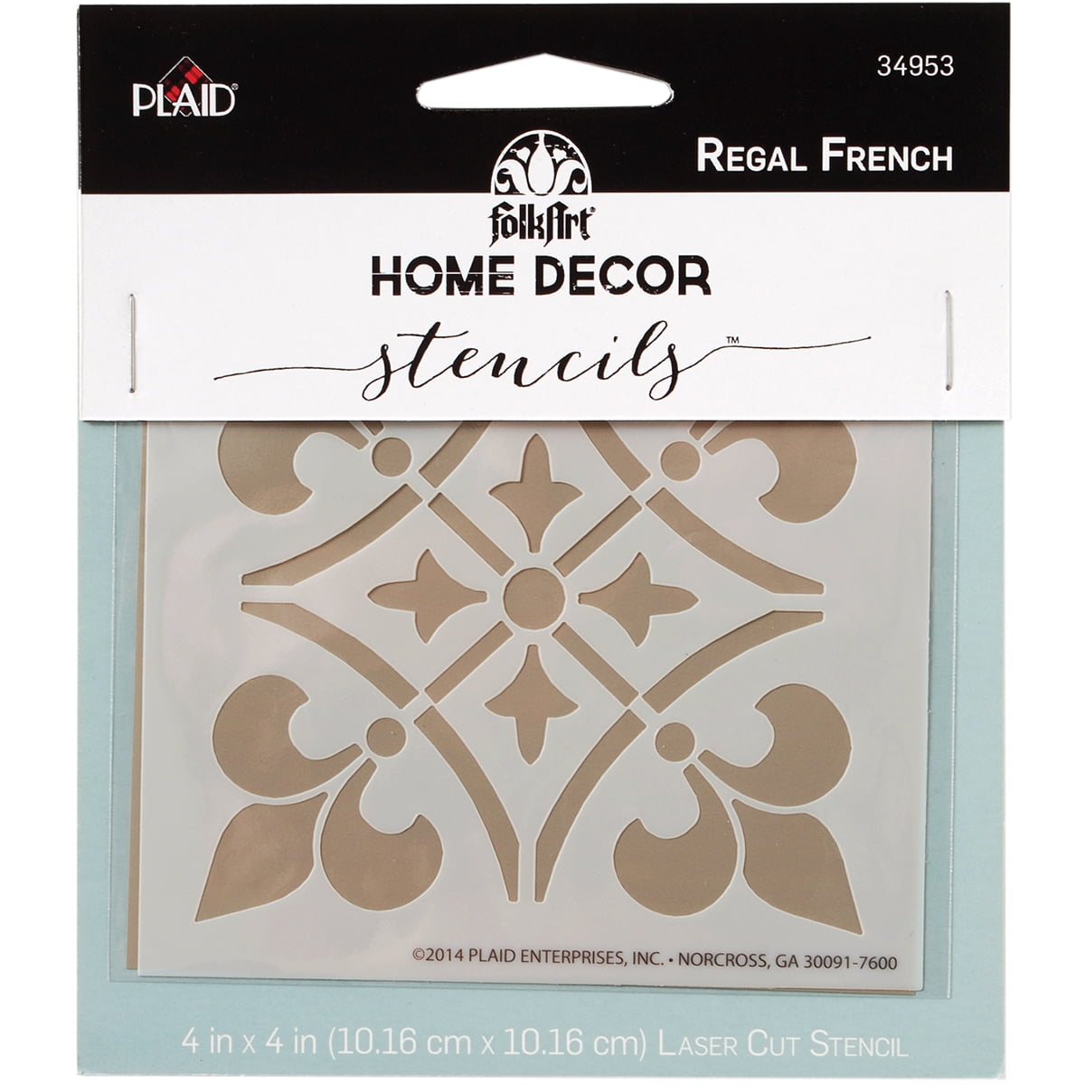 FolkArt Home Decor Stencil 4"X4"Regal French