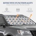 thumbnail image 4 of Naloa Turtle Print 2-Piece Windshield Sunshade,Foldable Car Front Window Sun Shades,for Most Sedans SUV Truck-Large, 4 of 6