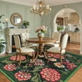 thumbnail image 2 of Hasoo Green Washable Area Rugs 5' x 7' Rug for Living Room Floral Modern Non Slip Throw Indoor Carpet, 2 of 5
