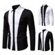 thumbnail image 3 of pstuiky Camisas suaves de manga larga para hombre, Camisa informal de negocios con solapa y manga larga con bloques de color a la moda para hombre tops de invierno para hombre l, 3 of 8