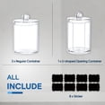 thumbnail image 3 of Vanity Jar Storage Set, Bathroom Organizer, Canister Jar, Clear Plastic Apothecary Cup with Lid, Qtip Holder, for Cotton Ball, Swab, Round Pads, Q Tip, Floss, 10 oz (4 Pack Black), 3 of 5