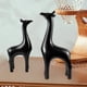 thumbnail image 4 of 2 estatuas de ciervo nórdico, artesanías de la suerte, esculturas de Feng Shui, figuras de animales Negro, 4 of 9
