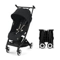 thumbnail image 1 of Cybex Libelle 2 Travel pockit Cochecito de bebé - Cochecito de viaje ligero para avión con reclinación con una sola mano, compatible con asientos de coche CYBEX, Magic Black, 1 of 5