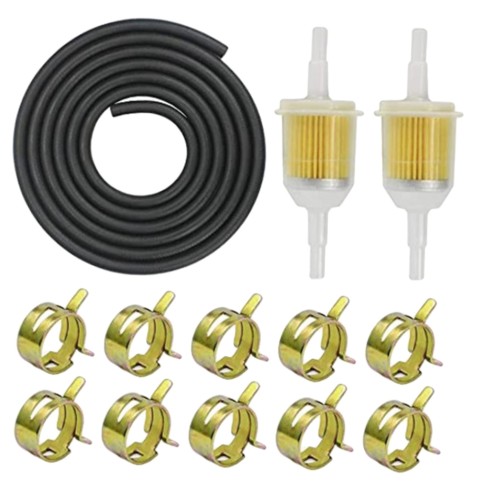 Fuel Line Hose Set 10Pieces Hose Clamps for Lawn Mowers Weight Machines