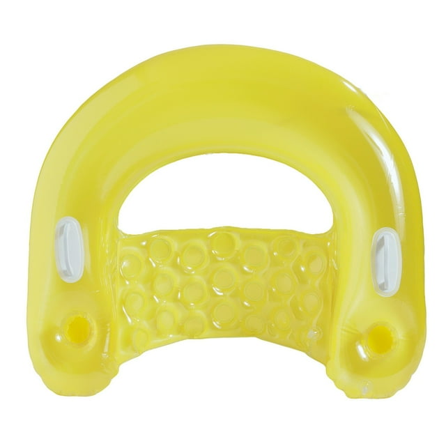 Glitter Inflatable Pool Float Chair With Cup Holder Comfortable Sit and Relax Floating Seat for Adult Swimming Party