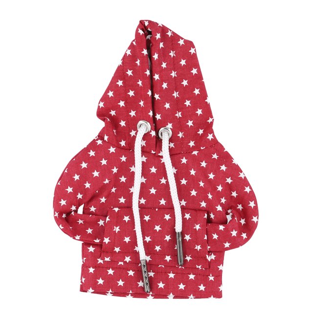Funda Para Palanca De Cambios De Coche Con Capucha Manija de sudadera con capucha de Navidad para coche, engranaje de manija manual de Navidad de moda (estrella roja + blanca)