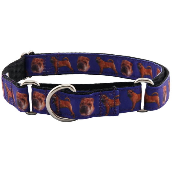 Country Brook Petz® Shar-Pei Ribbon Martingale Dog Collar Limited Edition, Large