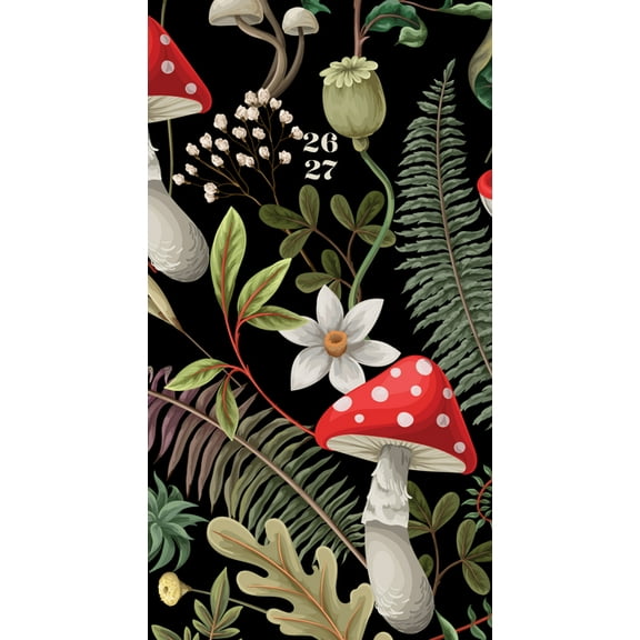 Forest Mushroom 2-Year 2026-27 3.5 X 6.5 Monthly Pocket Planner, (Paperback)