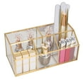 thumbnail image 1 of Organisateur Cosmétique en Verre, Support de Pinceaux, Présentoir Décoratif Transparent pour Pinceaux, Rouges à Lèvres, Vernis à Ongles, 1 of 9