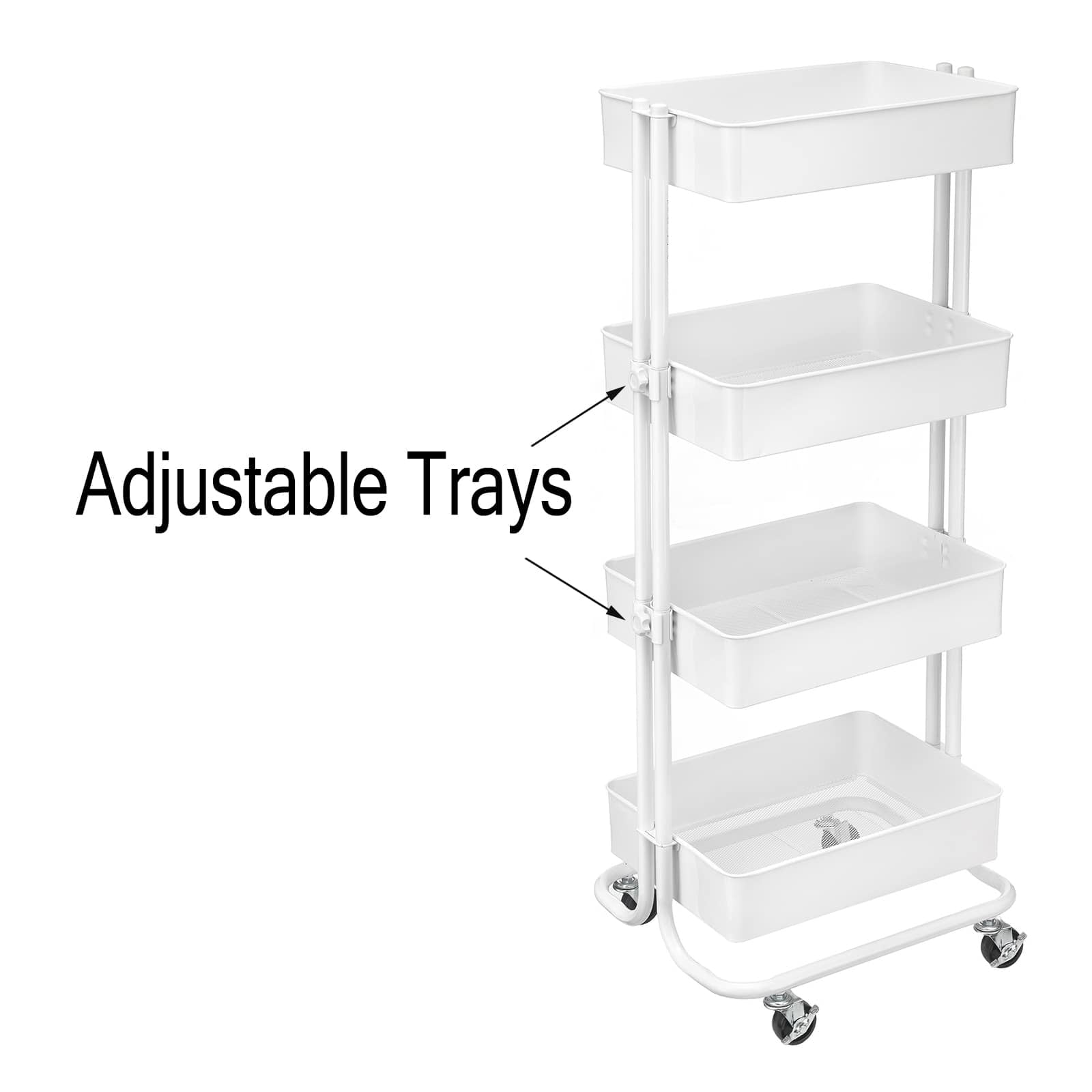 MICHAELS White Lexington 4-Tier Rolling Cart by Simply Tidy™ - 2