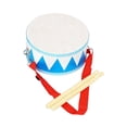 thumbnail image 4 of Tambor de mano de doble cara, bloques de madera de percusión, tambor de jazz con baquetas para azul, 4 of 9