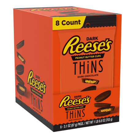 peanut reese thins butter chocolate dark cups ct