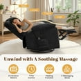 thumbnail image 3 of Lnsenfin Manual Swivel Rocker Recliner Chair with USB Ports Chenille for Living Room,Black, 3 of 7