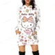 thumbnail image 2 of Sudadera de gran tamaño para mujer, con estampado de HELLO KITTY, cuello redondo, manga larga, estilo vintage, ropa informal para mujer, otoño y primavera, ajustada, 2 of 5