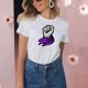 thumbnail image 3 of Playera Blusa De Puño Levantado Con Un Pañuelo Dia De La Mujer Color Blanco Talla Chica Marca Emil SaEs, 3 of 4