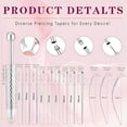 thumbnail image 2 of EXLEAF Piercing Tapered Ball Grabbing Tool for Jewelry Replacement 14G 16G 18G 20G Stainless Steel Flat Back Earring Applicator Tool Threaded,External Threaded Body Piercing Insertion Needle Kit, 2 of 6