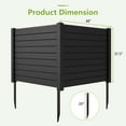 thumbnail image 3 of Costway 2 PCS 48"L x 37.5"H Air Conditioner Fence Screen Panel Kit with 3 Ground Stakes Black, 3 of 10