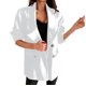 thumbnail image 1 of Chaquetas de traje de Negocios Chaqueta fina informal de peso ligero para mujer, abrigo ajustado, chaqueta de manga larga, abrigos con bolsillos para oficina y negocios,blazer moda（Blanco， XL), 1 of 5