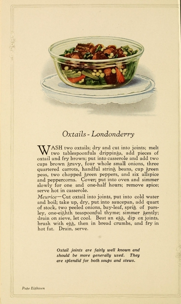 Unusual Meats 1919 Oxtails Londonderry Poster Print (18 x 24) Walmart