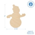 thumbnail image 4 of Large Wooden Snowman Cutouts 12-inch x 9-7/8-inch, Pack of 1 Unfinished Wood Crafts, Winter Decorations for Christmas, by Woodpeckers, 4 of 6