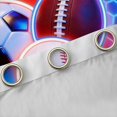 thumbnail image 4 of Erosebridal Teens Basketball Soccer Football Baseball Blackout Curtains Set of 2 (52x84 Each),Sport Theme Hexagon Window Curtains for Boys Girls,Super Cozy Room Decor, 4 of 6
