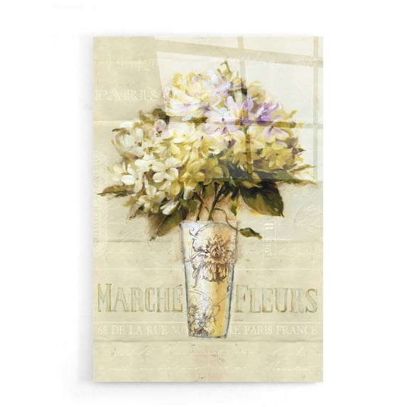 Epic Art 'Marche de Fleurs Bouquet' by Lisa Audit, Acrylic Glass Wall Art, 16"x24"