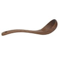 thumbnail image 4 of Wood Spoon, Round Hanging Hole One-Piece Soup Scoop Multifunction  for Cooking for Sugar for Tea Curved Handle Small Size, 4 of 8