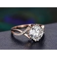 thumbnail image 3 of 1.25 ct Infinity Moissanite & Diamond Wedding Ring in 10k Rose Gold, 3 of 5