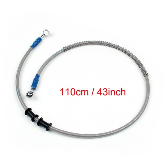 Motor Genic 110cm/43" M10 Brake Oil Hose Line Banjo Fitting Stainless Steel End