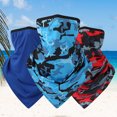 thumbnail image 2 of Unisex Triangle Neck Gear Sun Protection Camouflage Print Ear Hanging Rope Triangle Cycling Scarf for Riding, 2 of 7