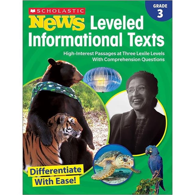 SC-828473 Nouvelles de 3e Année Textes Informatifs Nivelés avec Livre d'Activités de Questions de Compréhension